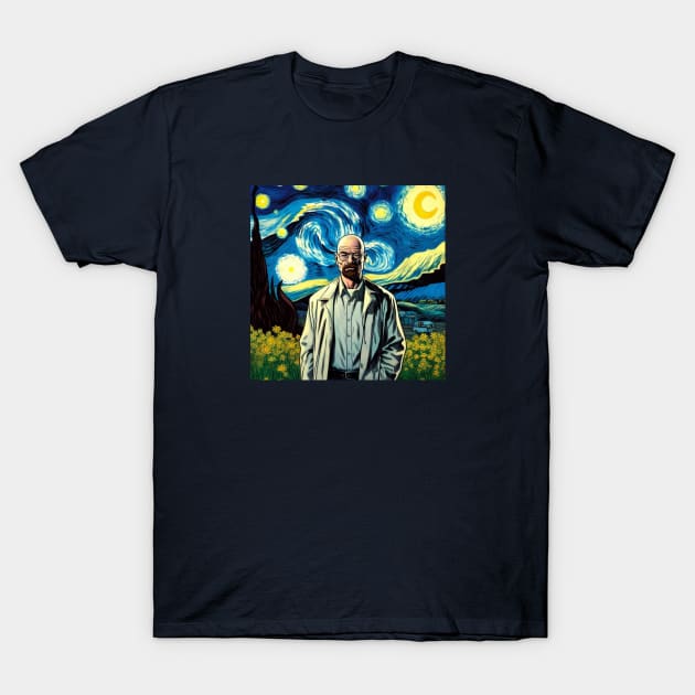 Heisenberg (Walter White) In Starry Night T-Shirt by nerd.collect